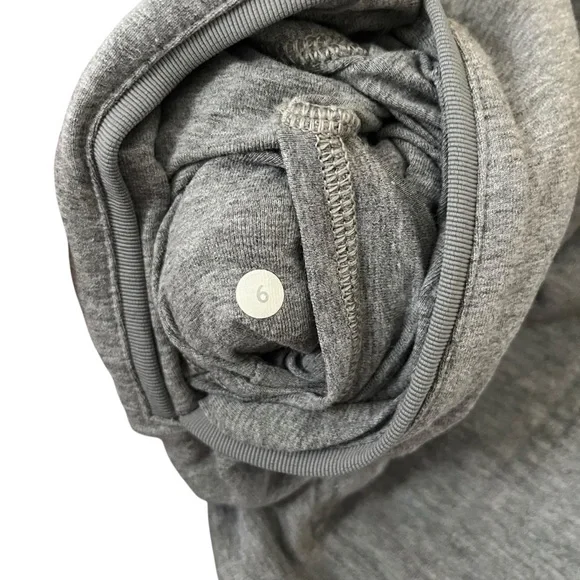 Lululemon Restore Wrap Heathered Medium Grey Size 6 Cozy French Terry - Picture 16 of 16